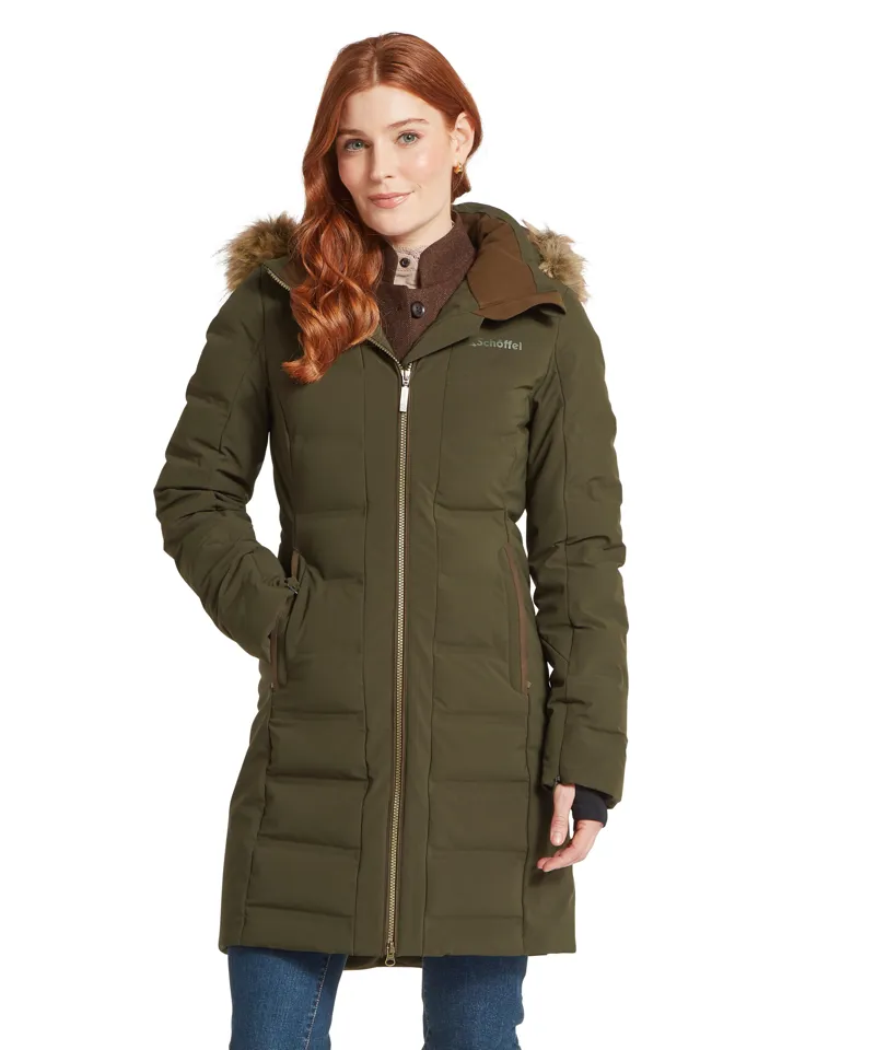 Schoffel Hurlingham Waterproof Down Coat - Forest-1