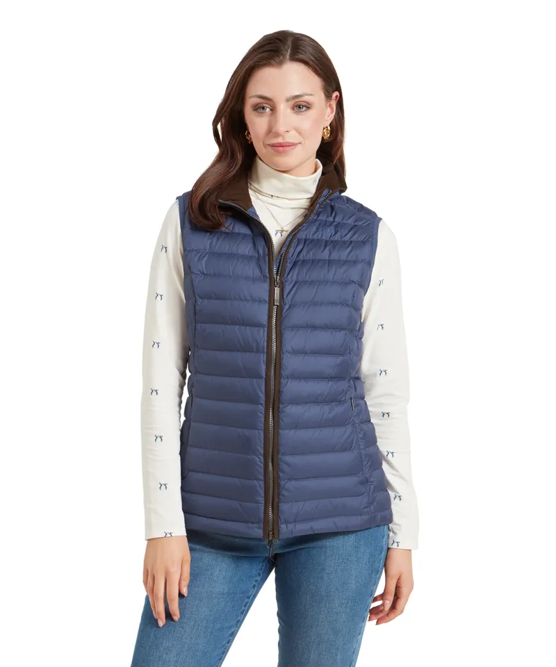 Schoffel Launde Down Gilet - Stone Blue-1