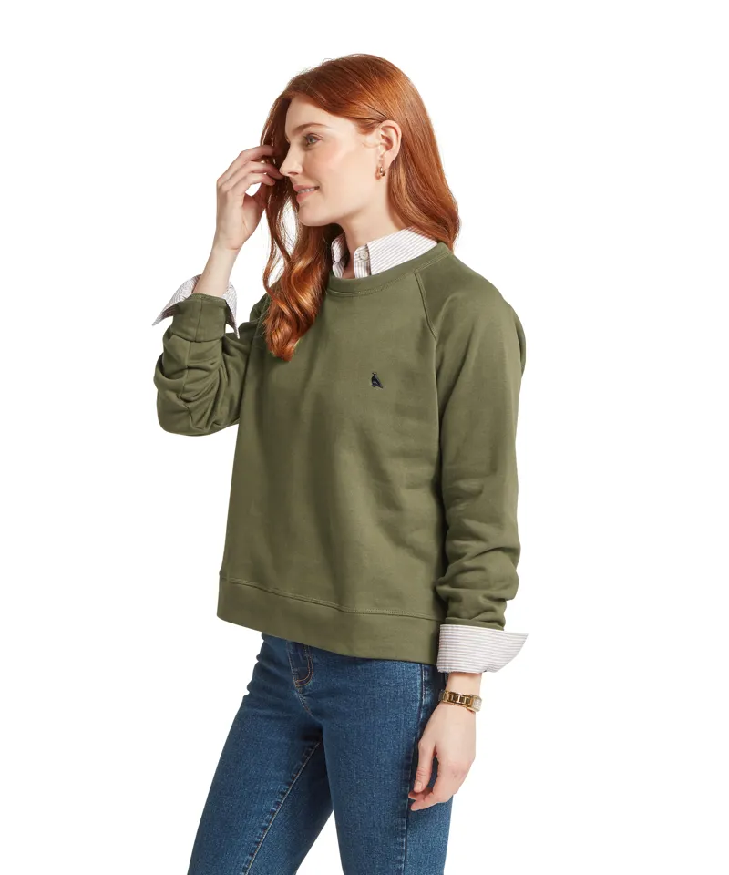 Schoffel Newberry Sweatshirt - Dark Khaki Green-3