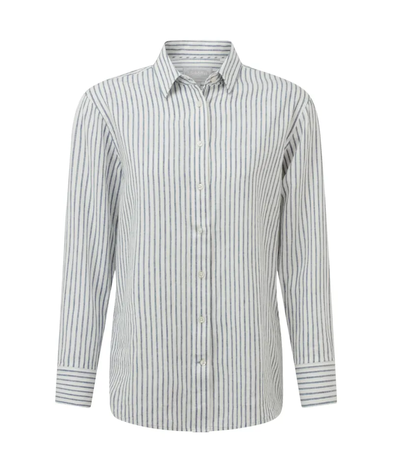 Schoffel Salthouse Linen Shirt - Blue Stripe