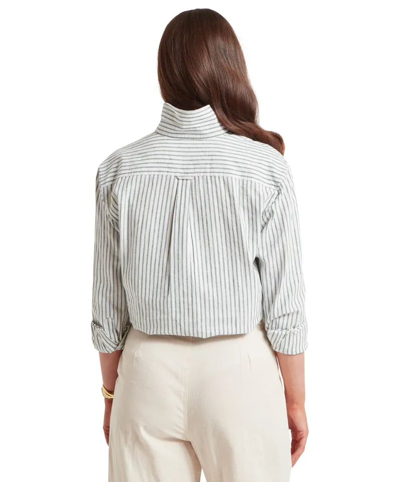 Schoffel Salthouse Linen Shirt - Blue Stripe-3