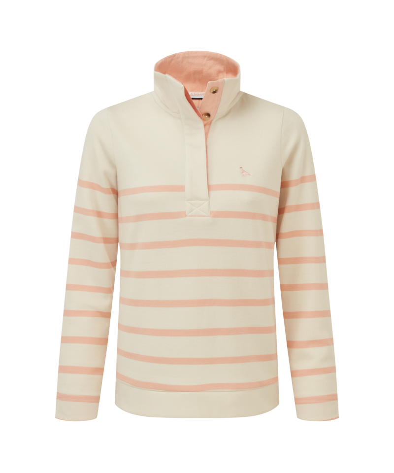 Schoffel Sandown Sweatshirt - Pale Stone /Coral
