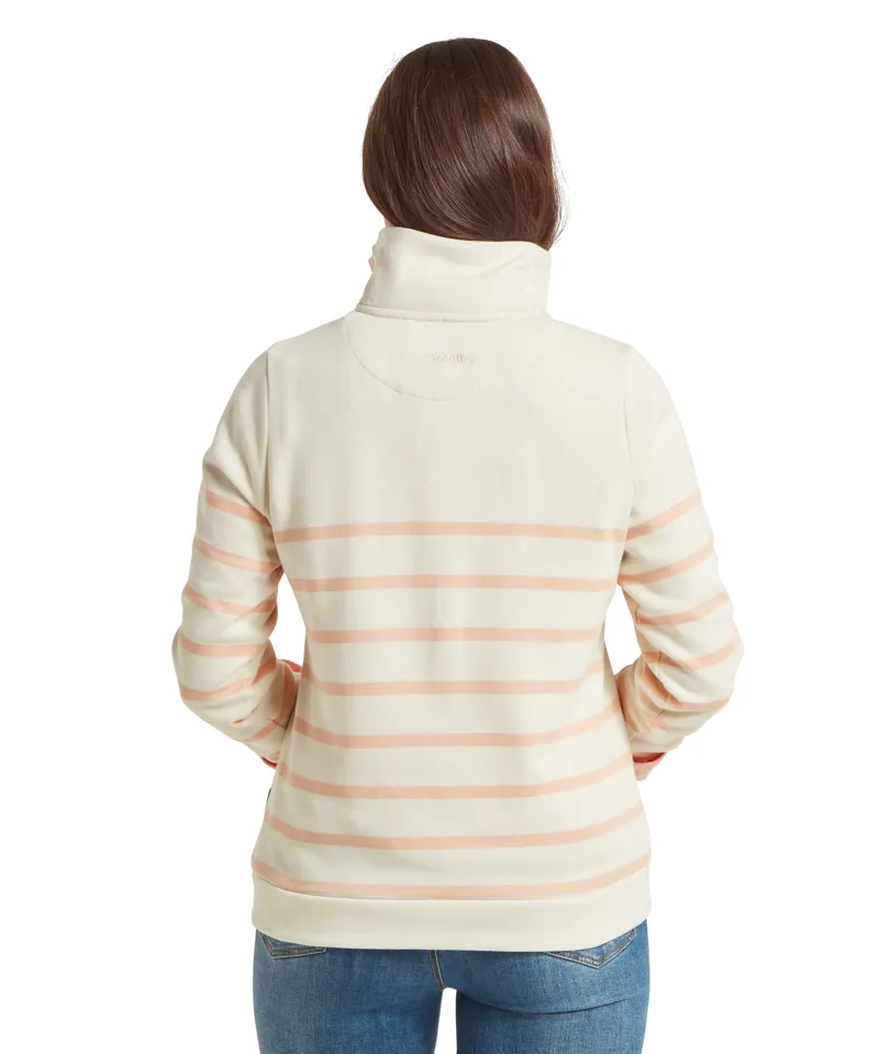 Schoffel Sandown Sweatshirt - Pale Stone /Coral-3