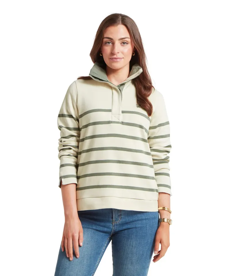 Schoffel Sandown Sweatshirt - Pale Stone and Agave-2