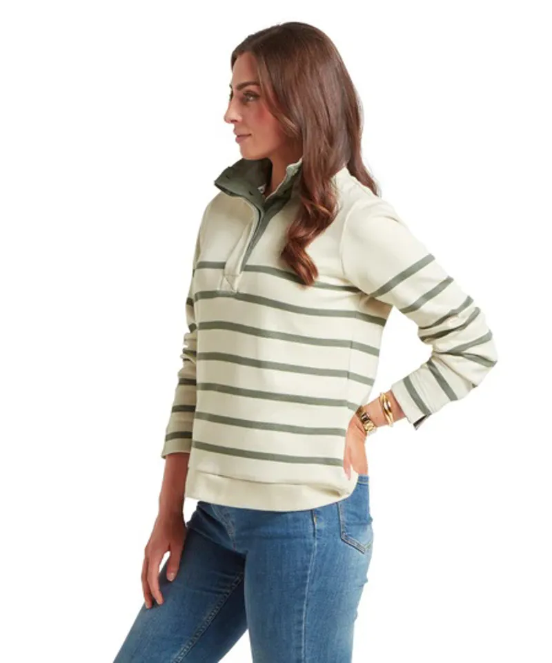 Schoffel Sandown Sweatshirt - Pale Stone and Agave-3