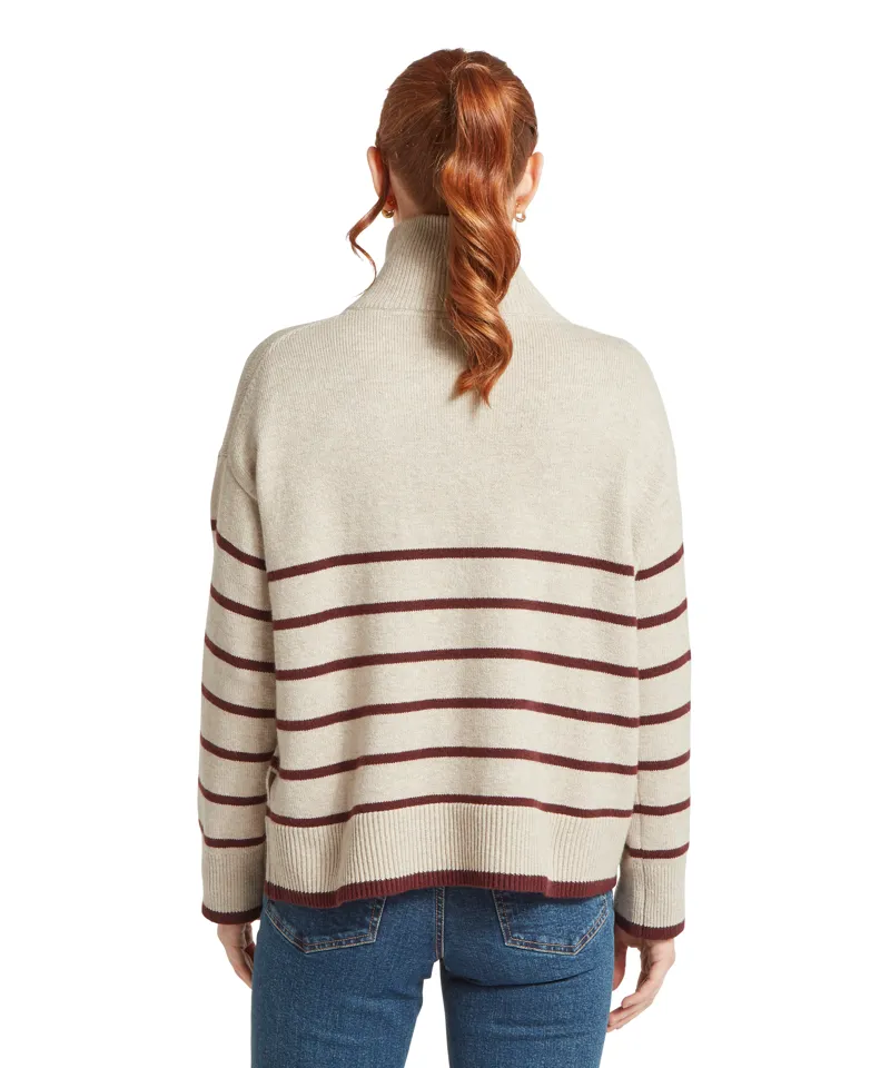 Schoffel Sandsend 1/4 Zip Jumper - Oatmeal Port-5