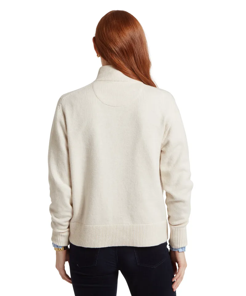 Schoffel Thoralby 1/4 Zip Jumper - Soft White-3