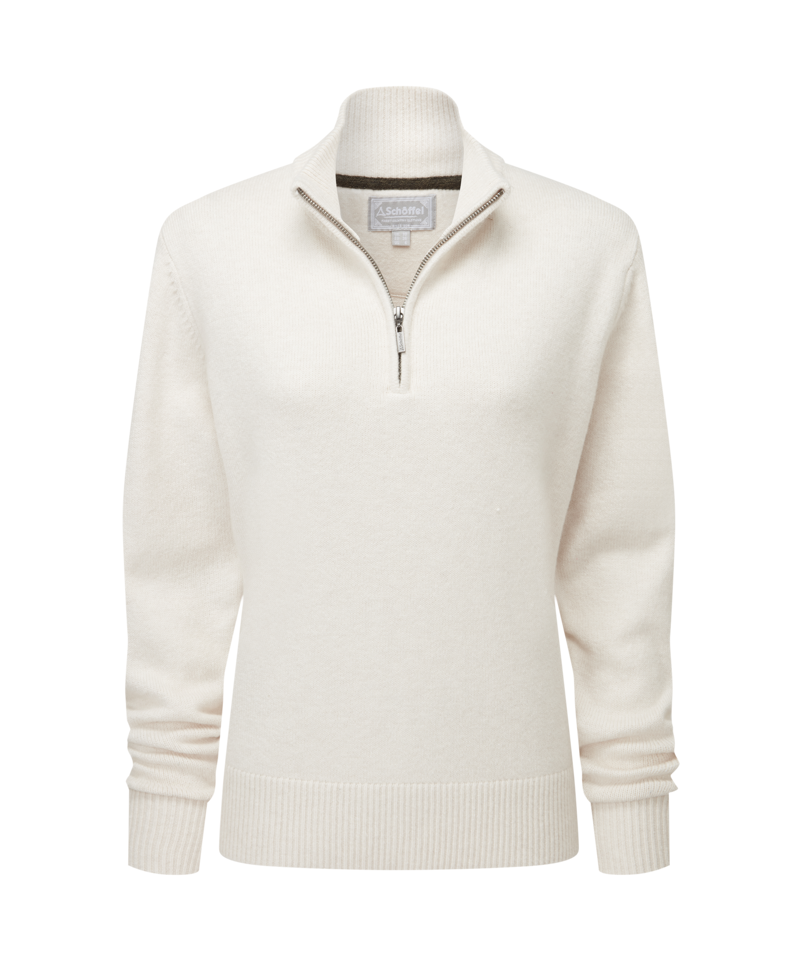 Schoffel Thoralby 1/4 Zip Jumper - Soft White