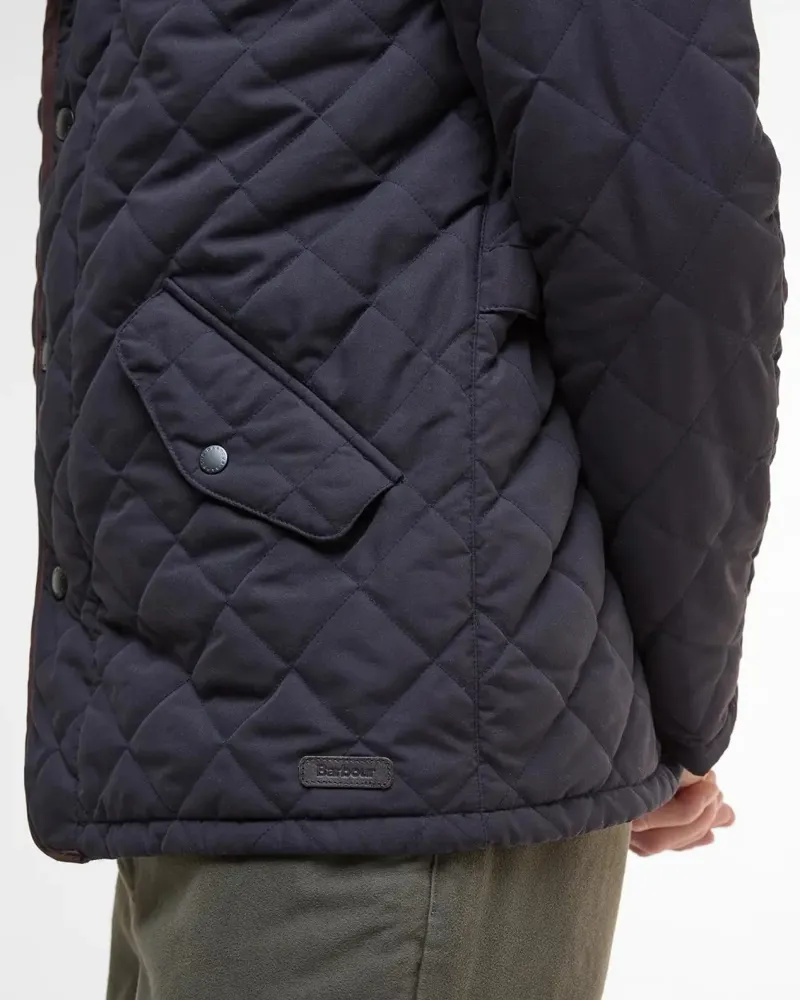 Barbour Shoveler Qulited Jacket Navy-7