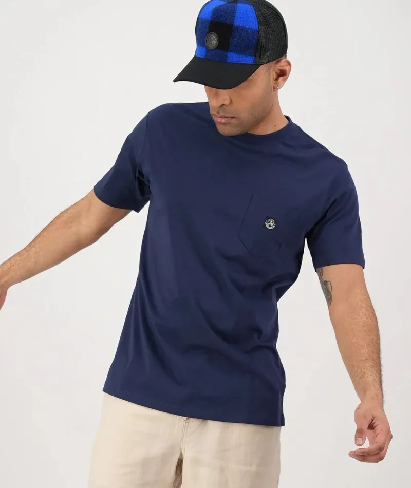 Swanndri Duval V3 Plain Pocket T Shirt - Navy-1