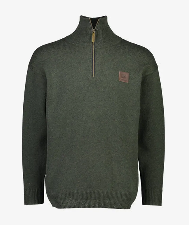 Swanndri Mariner Zip Neck Sweater - Olive
