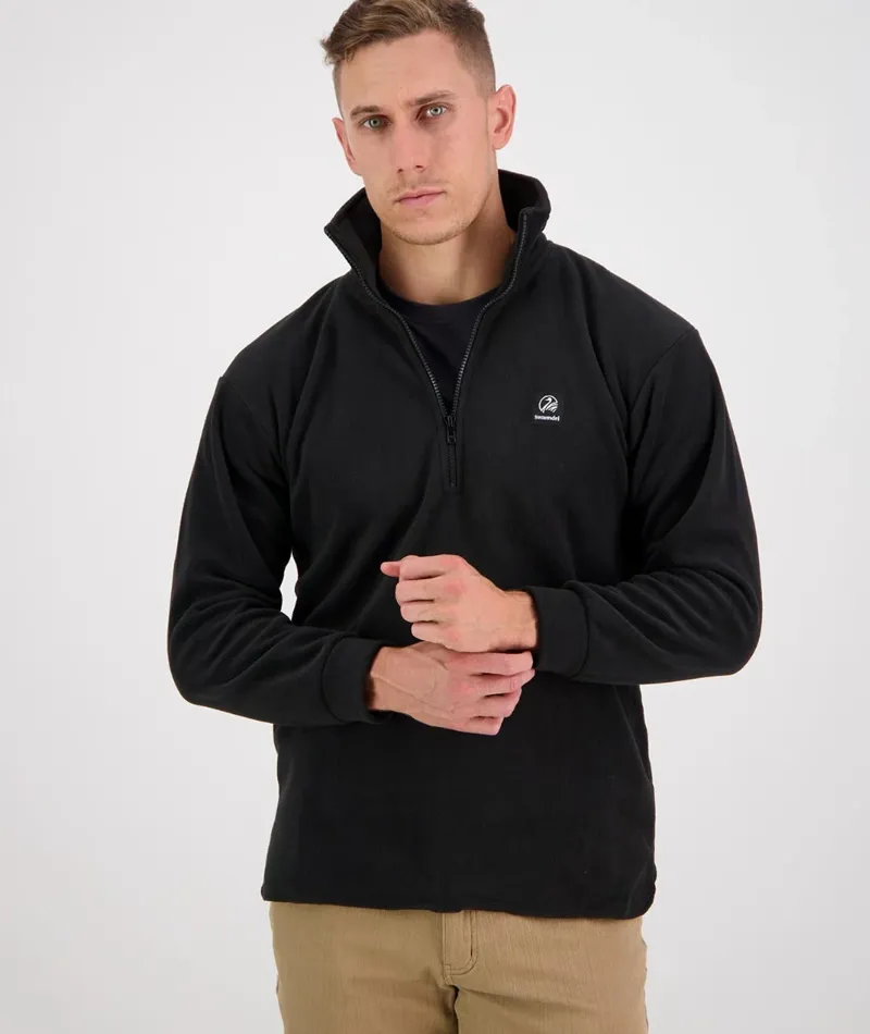 Swanndri Motu Fleece Pullover - Black-1
