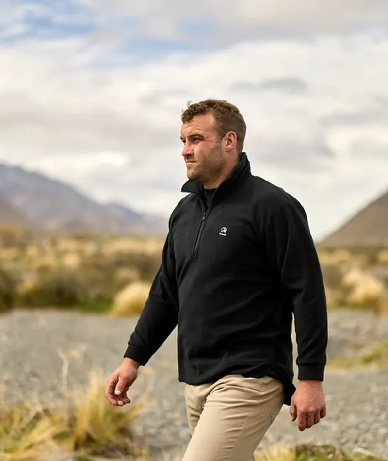 Swanndri Motu Fleece Pullover - Black-6