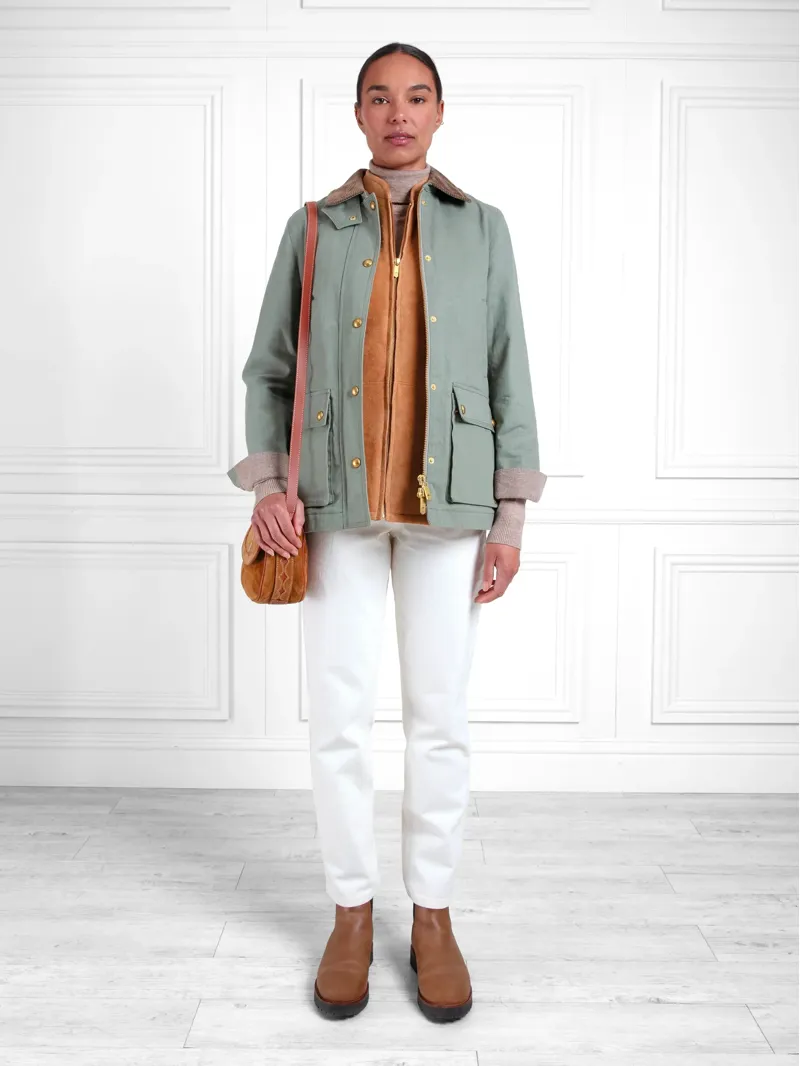 Fairfax and Favor Olivia Wax Jacket - Pistachio-2