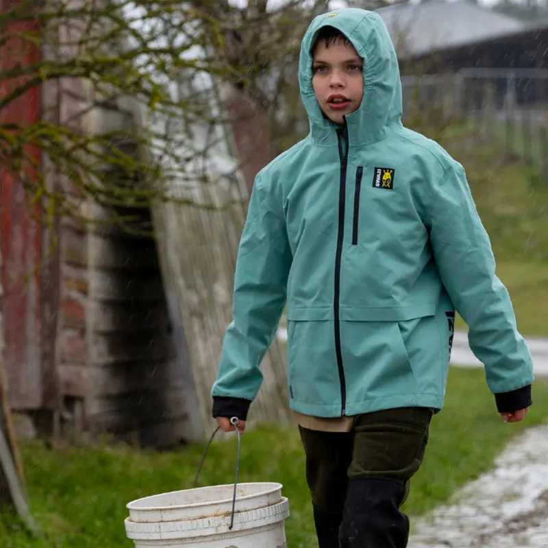 Swazi Kid's Mangrove Rain Jacket - Teal-7