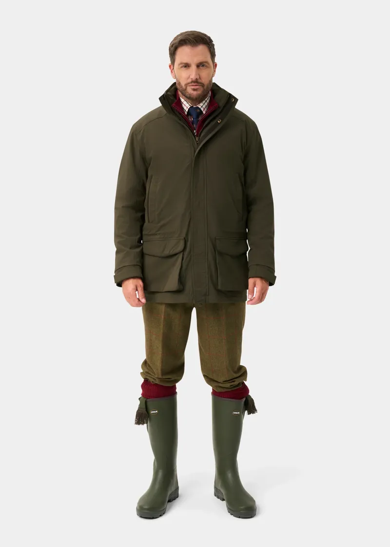 Alan Paine Willsden Men's Shooting Coat - Olive-2