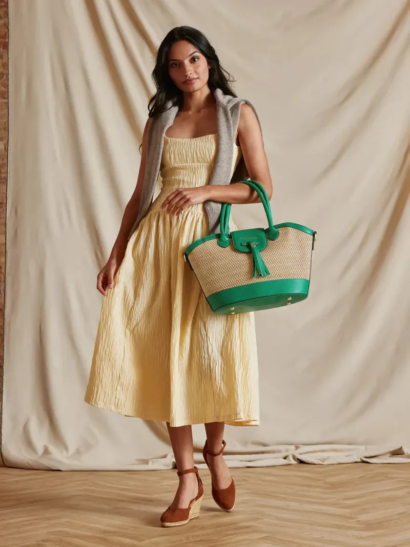 Fairfax and Favor Windsor Basket Bag - Clover Green-6