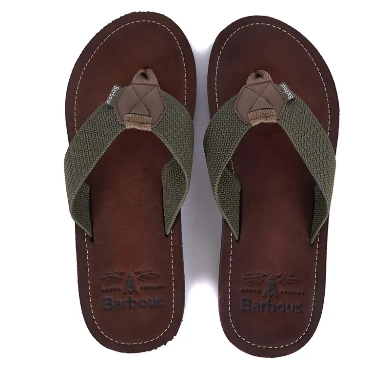 Barbour Men's Toeman Beach Sandal - Olive-1