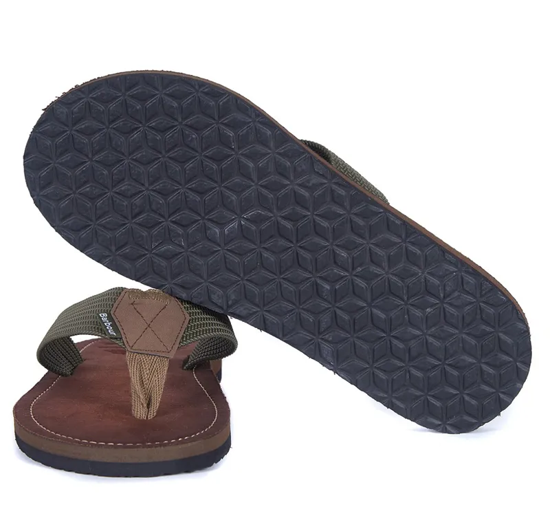 Barbour Men's Toeman Beach Sandal - Olive-2