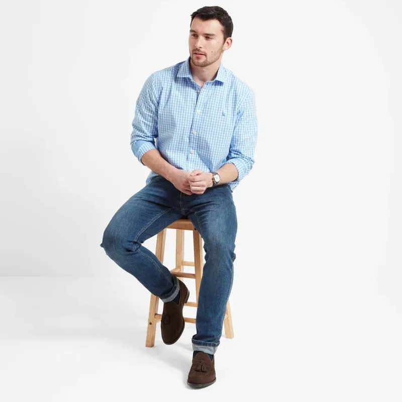 Schoffel Thorpeness Tailored Shirt - Blue Check-1
