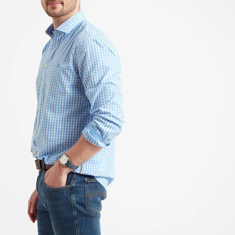 Schoffel Thorpeness Tailored Shirt - Blue Check-3