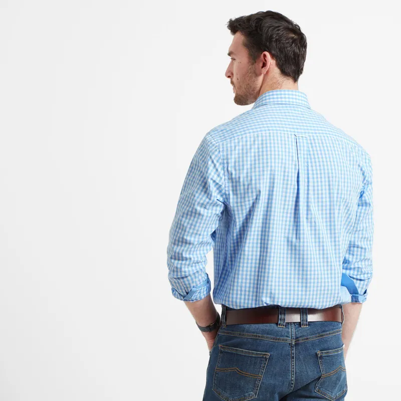 Schoffel Thorpeness Tailored Shirt - Blue Check-4
