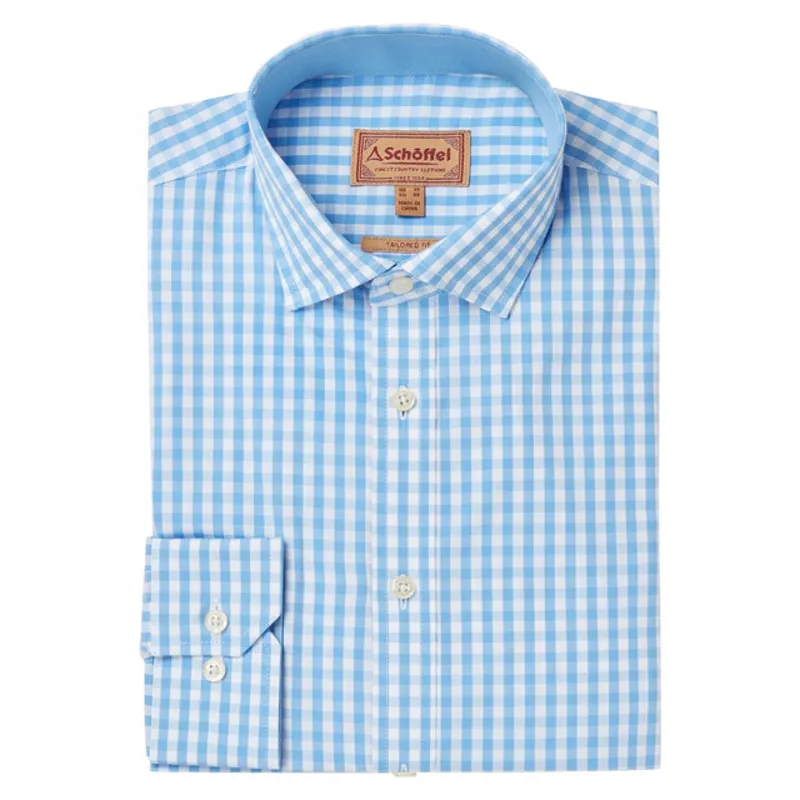 Schoffel Thorpeness Tailored Shirt - Blue Check