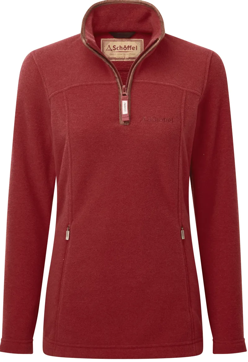 Schoffel Tilton 1/4 Zip Fleece Claret